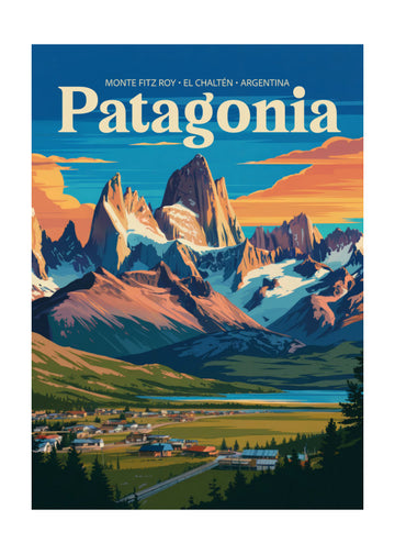 El Chaltén Valley Glow | Poster - Passepartout