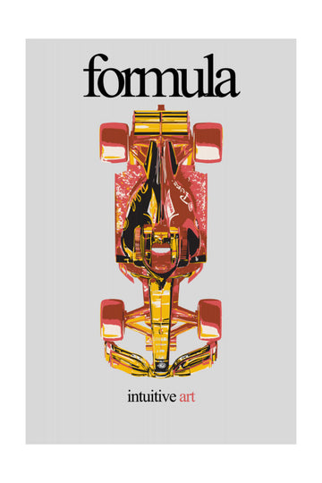 Vibrant Race Car Top View | Poster - Passepartout