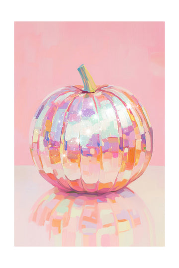 Iridescent Disco Pumpkin | Poster - Passepartout