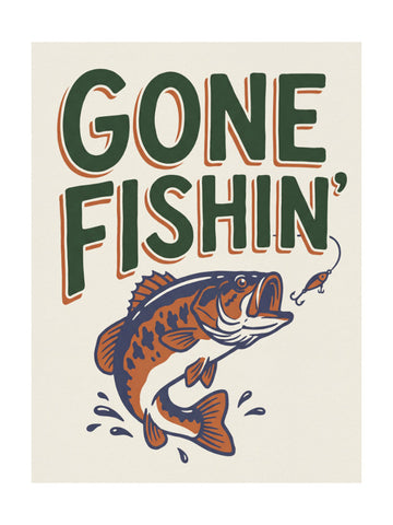 Gone Fishin Bass | Poster - Passepartout