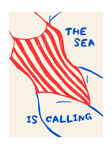 The Sea Is Calling | Poster - Passepartout