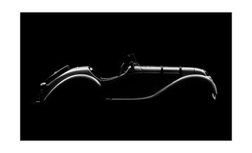 Classic Car Silhouette | Poster - Passepartout