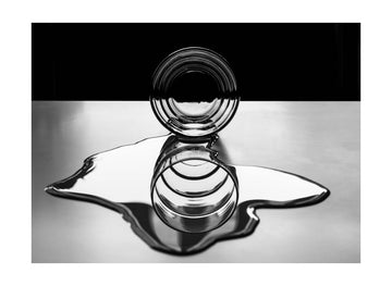 Monochrome Spilled Water | Poster - Passepartout
