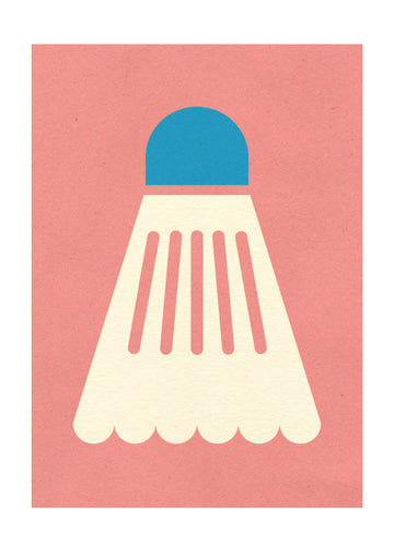 Badminton White Blue | Poster - Passepartout