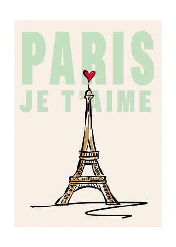 Paris Je T'aime | Poster - Passepartout