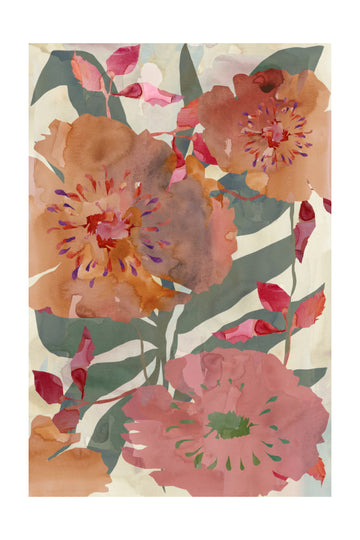 Warm Floral Blooms | Poster - Passepartout