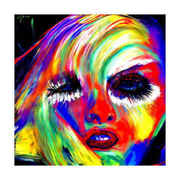 Vibrant Pop Art Portrait | Poster - Passepartout