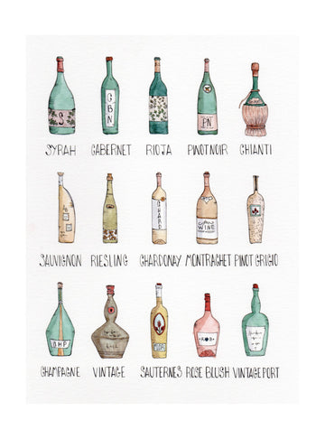 Wine Bottle Medley | Poster - Passepartout