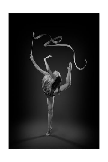 Elegant Ribbon Gymnast | Poster - Passepartout