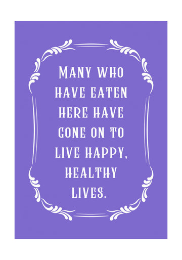 Happy Healthy Lives Quote | Poster - Passepartout