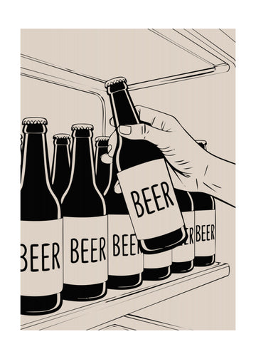 Grabbing a Cold Beer | Poster - Passepartout