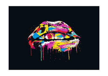 Colorful Lip Splash | Poster - Passepartout