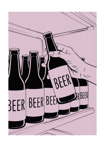 Hand Reaching For Beer | Poster - Passepartout