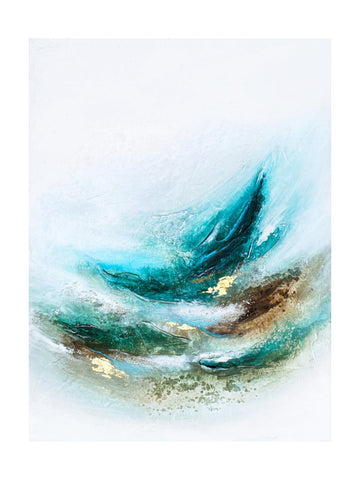 Fluid Teal Gold | Poster - Passepartout