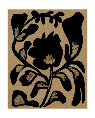 Black Botanical Silhouette | Poster - Passepartout