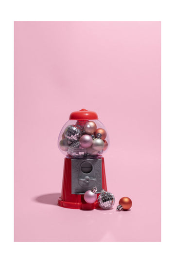 Pink Gumball Christmas Ornaments | Poster - Passepartout