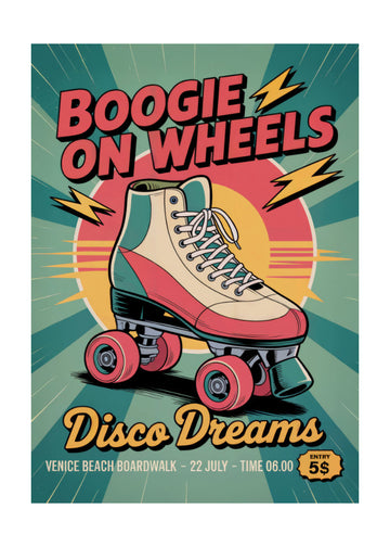 Boogie Wheels Disco Dreams | Poster - Passepartout