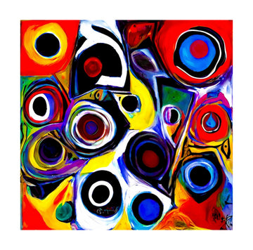 Vibrant Abstract Circles | Poster - Passepartout