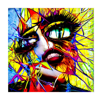 Vibrant Shattered Woman | Poster - Passepartout