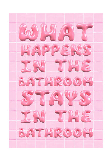Bubbly Bathroom Rules | Poster - Passepartout