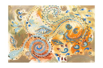 Vibrant Bohemian Paisley Swirls | Poster - Passepartout