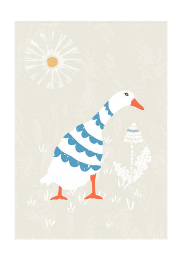 Cute Goose Daisy | Poster - Passepartout