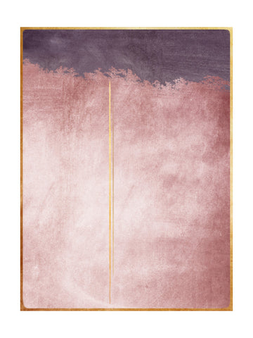 Blush Purple Gold Stripe | Poster - Passepartout