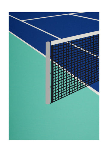Blue Tennis Court | Poster - Passepartout