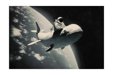 Cosmic Whale Ride | Poster - Passepartout