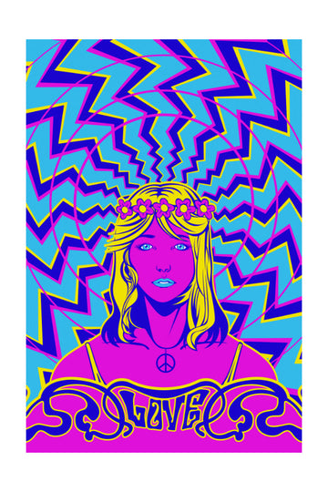Psychedelic Love Girl | Poster - Passepartout