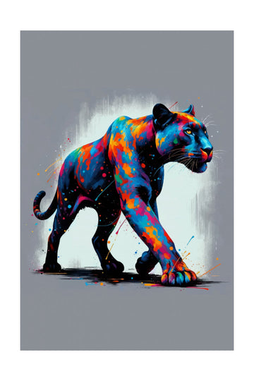 Colorful Black Panther | Poster - Passepartout