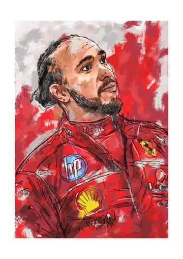 Red Suit Driver | Poster - Passepartout