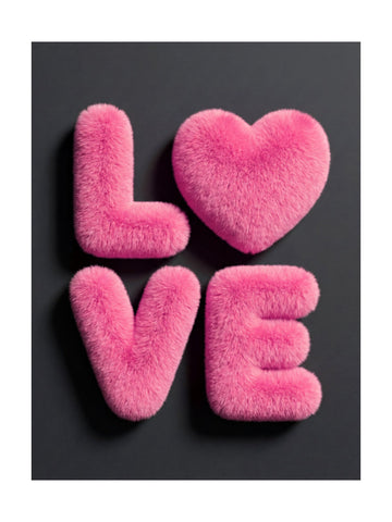 Pink Fluffy Love | Poster - Passepartout