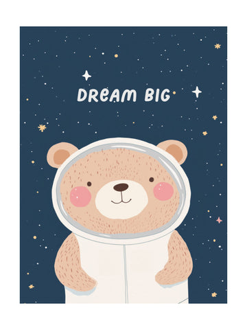 Space Explorer Bear | Poster - Passepartout