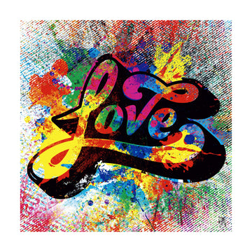 Colorful Love Splatter | Poster - Passepartout