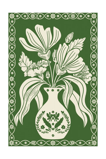 Elegant Floral Vase | Poster - Passepartout