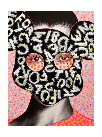 Vibrant Letter Mask Portrait | Poster - Passepartout