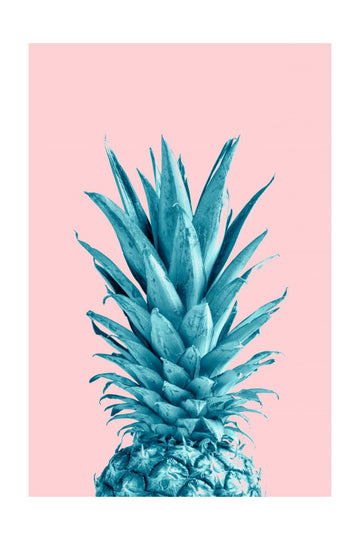 Vibrant Blue Pineapple | Poster - Passepartout