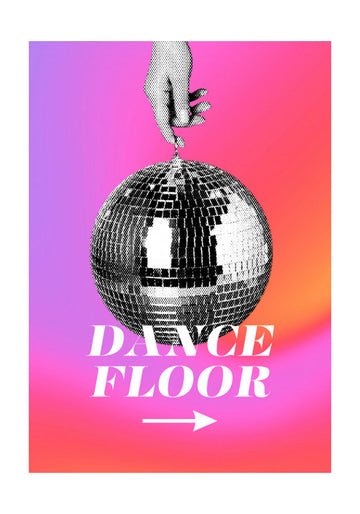 Monochrome Disco Ball | Poster - Passepartout