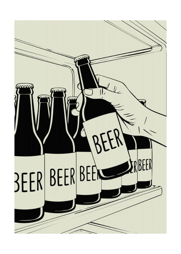 Grabbing Cold Beer | Poster - Passepartout