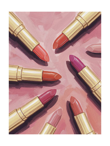 Vibrant Pink Lipsticks | Poster - Passepartout