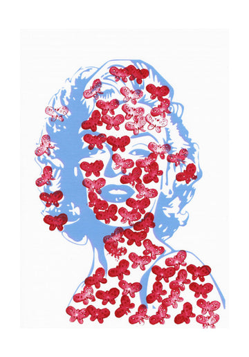 Red Butterfly Portrait | Poster - Passepartout
