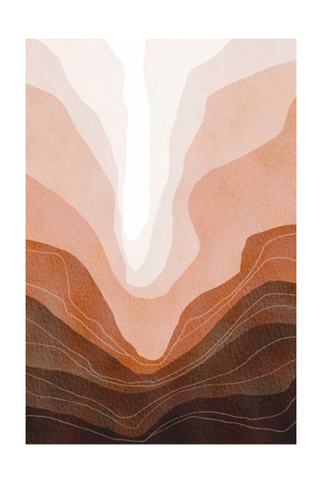 Earthy Mountain Layers | Poster - Passepartout