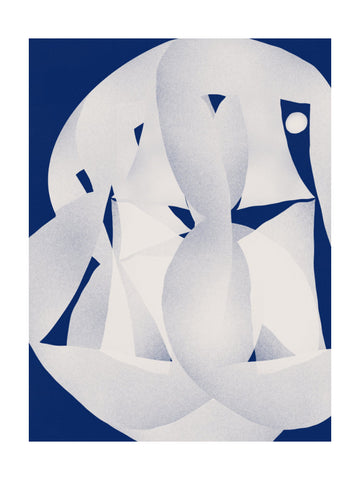 Abstract Blue Flow | Poster - Passepartout