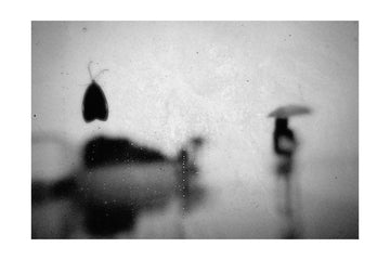 Moth and Umbrella Silhouette | Poster - Passepartout