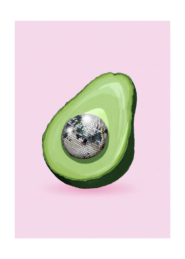 Avocado Disco Ball | Poster - Passepartout