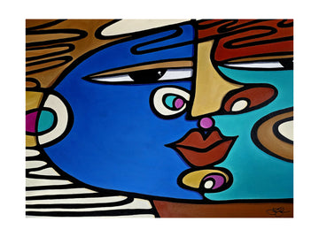 Bold Abstract Face | Poster - Passepartout