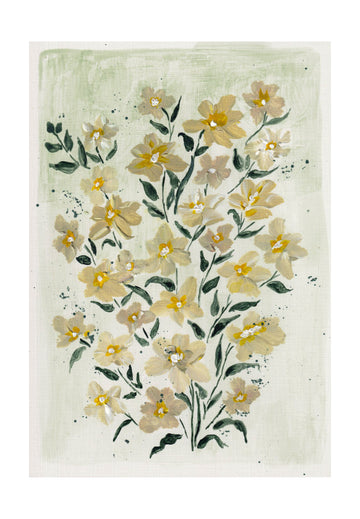 Delicate Yellow Blooms | Poster - Passepartout