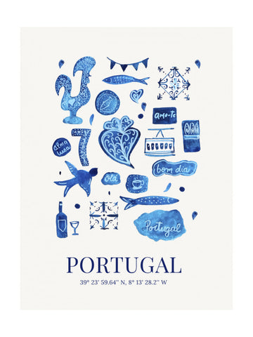 Portugal Cultural Symbols | Poster - Passepartout