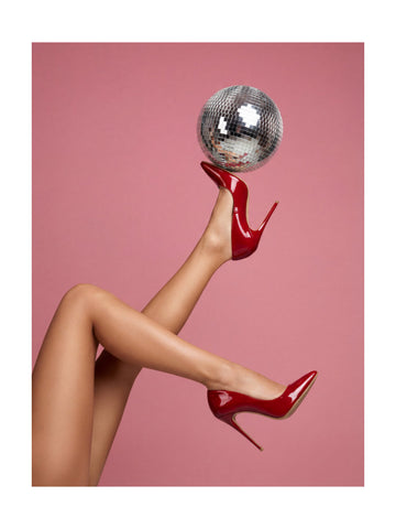 Red Heels Disco Glam | Poster - Passepartout